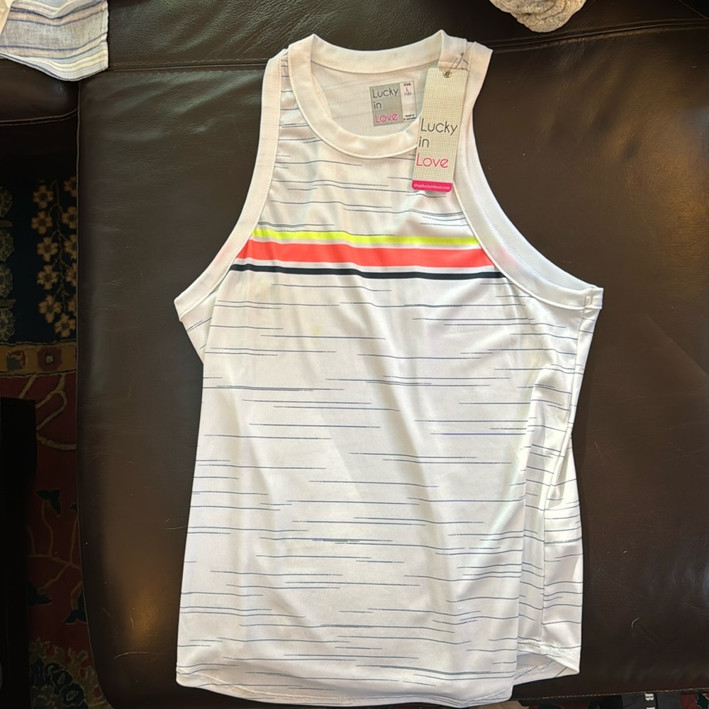 Lucky In Love Tennis top. Brand new